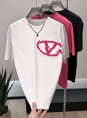 2025早春新款潮牌男女同款时尚百搭经典圆领T恤半袖简约短袖