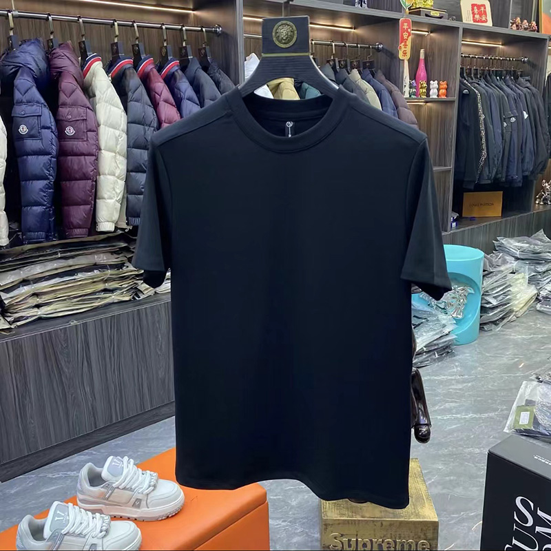 24秋冬新款男净版休闲圆领短袖百搭时尚简约个性T恤打底半袖修身