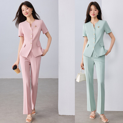 夏天轻薄款西装套装女2026新款高级感职业正装夏季小个子西服外套