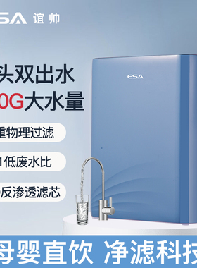 ESA谊帅新一代智能RO反渗透直饮机家用纯水设备600G大水量净水器