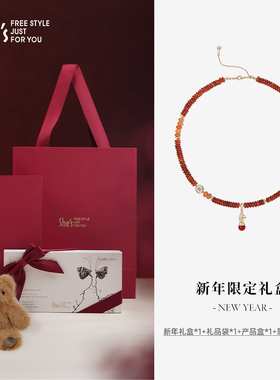 shes茜子意境东方万物有灵金马浮雕吊坠项链小众设计感锁骨链颈链