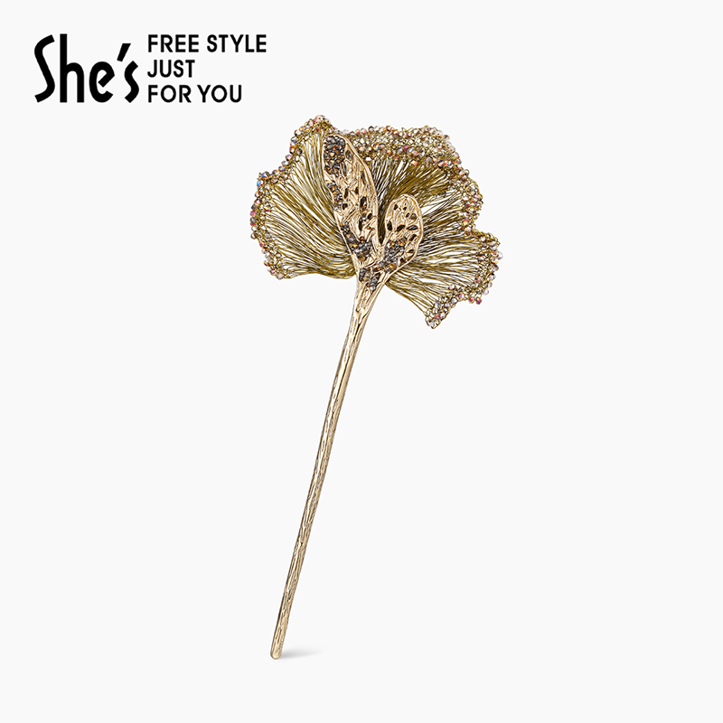 Veryshes意境东方万物有灵轻奢原创手工编织鱼尾发簪盘发簪子发饰