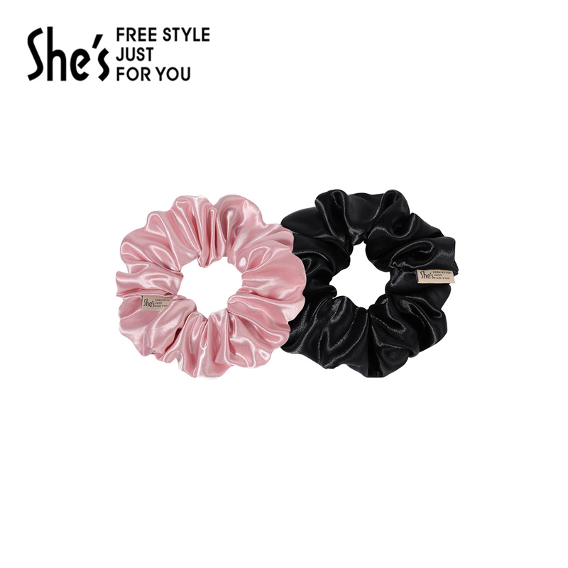 shes茜子轻简柔软仿真丝缎大肠盘发发圈马尾发绳