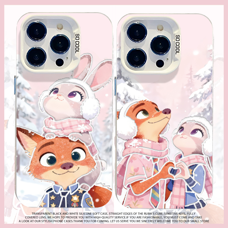 适用于一加ACE6手机壳1+15尼克朱迪13T新款彩银壳12雪天情侣11R卡通可爱ace5疯狂动物城3pro防摔保护套2v/ACE