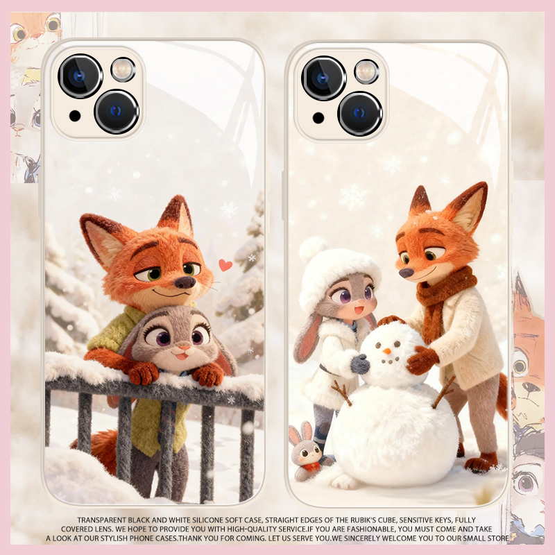 冬季尼克朱迪手机壳情侣