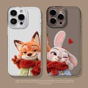 适用于魅族22手机壳MEIZU毛绒尼克朱迪21pro透明新款 20classic情侣一对21note疯狂动物城note16小众lucky08女