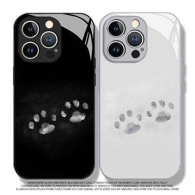 适用于IQOONeo11手机壳vivoiqooNeo10pro雪地脚印情侣9s新款玻璃8简约7情侣一对6SE防摔保护套5男女3全包NEO