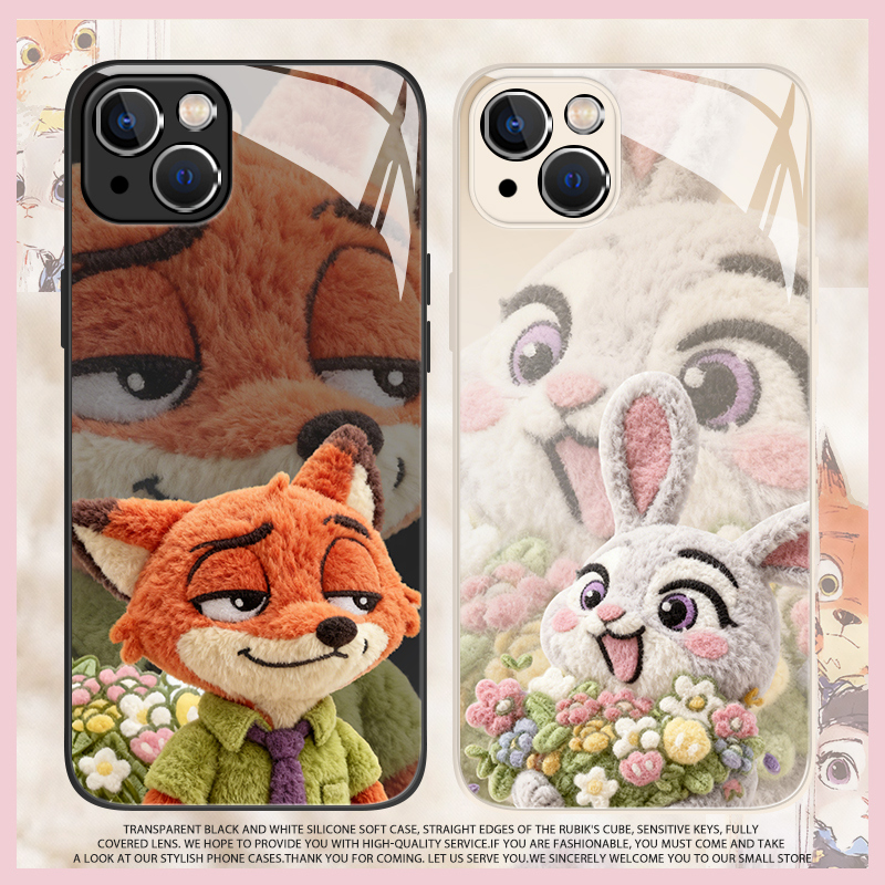 捧花尼克朱迪手机壳情侣