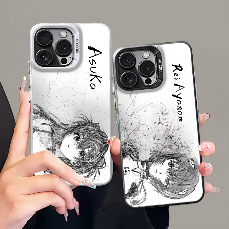 黑色素稿EVA绫波丽适用于苹果17手机壳iPhone16promax明日香15初号机14新款13动漫二次元AIR男新世纪福音战士