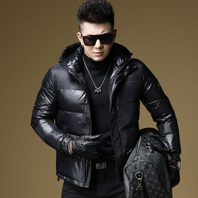 欧洲站连帽羽绒服男装2025冬季
