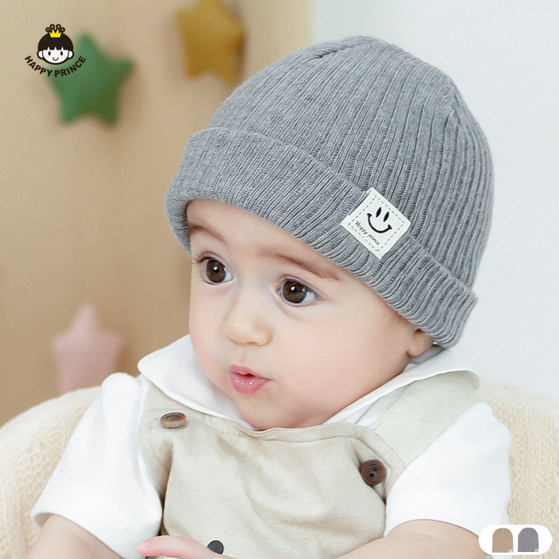 新生婴幼儿帽子秋冬加厚针织男女童棉帽宝宝套头帽子春秋婴儿帽子