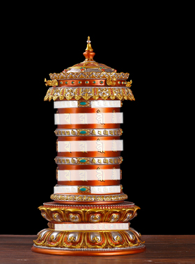 天珠树脂浮雕电动转轮