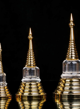 螺纹口密封好进口亚克力泰式舍利塔装藏藏红花甘露丸A型包邮