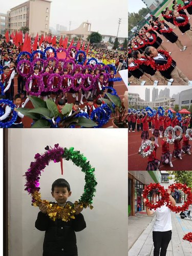 运动会入场开幕式创意手拿道具幼儿园舞蹈舞台学校亮丝花环手持物