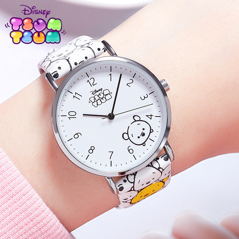 迪士尼手表女款学生可爱女孩松松维小熊尼儿童只看时间卡通电子表