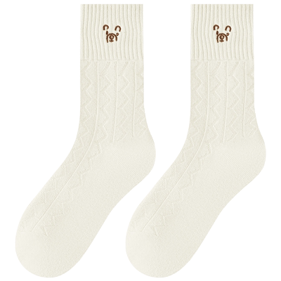 厚袜子女士中筒袜秋冬季