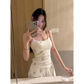 纯欲圣诞雪花辣妹吊带睡衣女春秋季 新款 大码 法式 家居服套装 可外穿