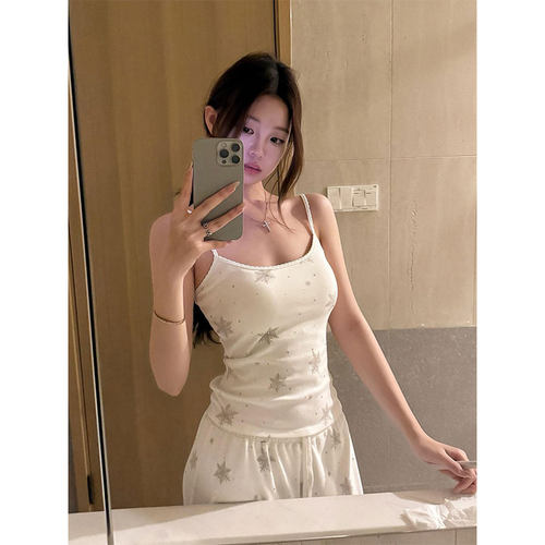 法式纯欲圣诞雪花辣妹吊带睡衣女