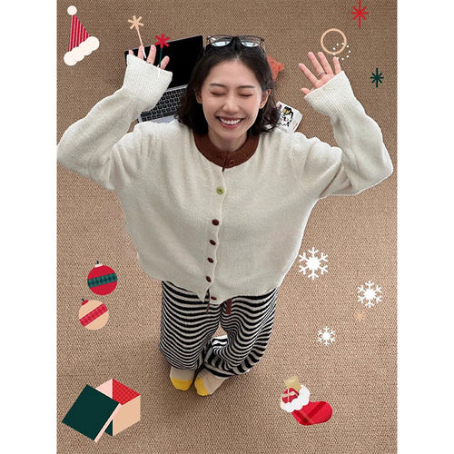 少女韩版慵懒风针织睡衣