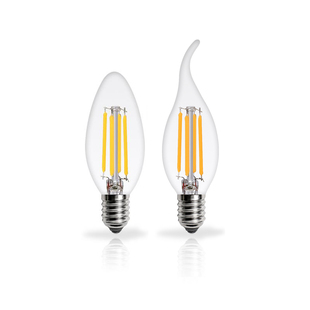 led灯泡E14小螺口恒流无频闪3000K尖泡拉尾中性光水晶灯蜡烛灯泡