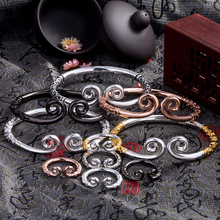 Kho báu tối cao retro vòng chính tả chặt chẽ Hành trình về phía tây Sun Sun Wukong nam nữ đôi nhẫn vàng hoop stick ring pnj nhẫn cưới