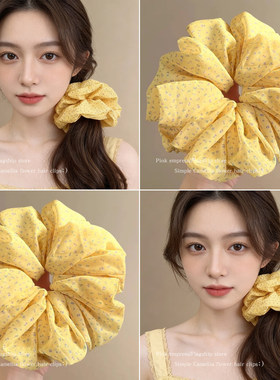 木香花大肠发圈女高级感发绳马尾丸子头高弹力皮筋头饰扎头发头绳