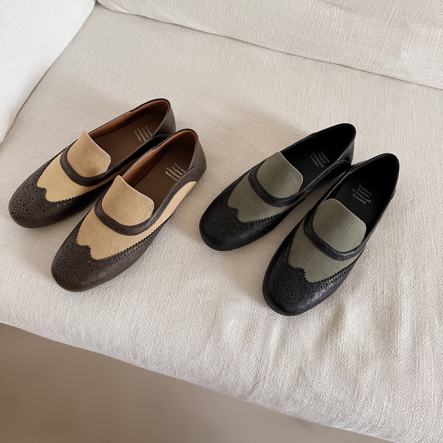 圆圆妈2026春季复古圆头中口单鞋一脚蹬百搭舒适休闲鞋牛皮平跟鞋,女鞋,牛津鞋/布洛克鞋/德比鞋,淘宝优惠券,粉丝福利购,淘宝优惠卷