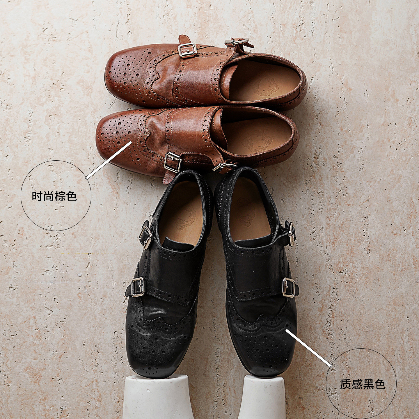 圆圆妈2026春季复古小皮鞋方头深口雕花皮带扣布洛克单鞋百搭马皮,女鞋,牛津鞋/布洛克鞋/德比鞋,淘宝优惠券,粉丝福利购,淘宝优惠卷