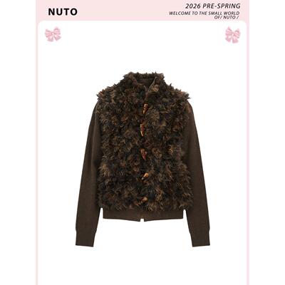NUTO【现货】复古皮草拼
