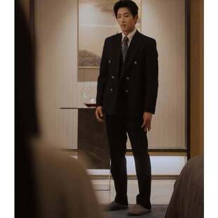 原版短剧婚然心动时王凯沐商沉同款西装套装西服外套西裤男衣服潮