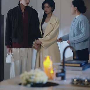 原版短剧婚夜燃尽林秋奈孟瑜同款毛呢大衣秋冬中长款外套女衣服潮