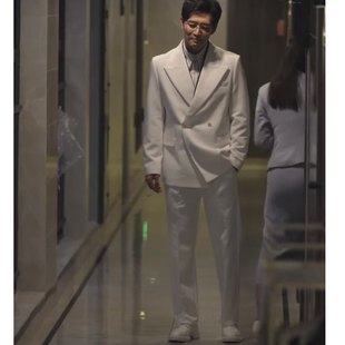 原版短剧等一场巴黎的风赵廷义景宁同款西装套装西服西裤男衣服潮