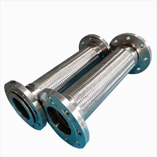 新品304不锈钢法兰式 DN100*500mm耐高温高压钢丝编织金属软管蒸