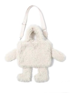 未来丛林 雪怪毛绒包单肩挎手提可爱时尚毛茸茸小众斜跨书电脑包