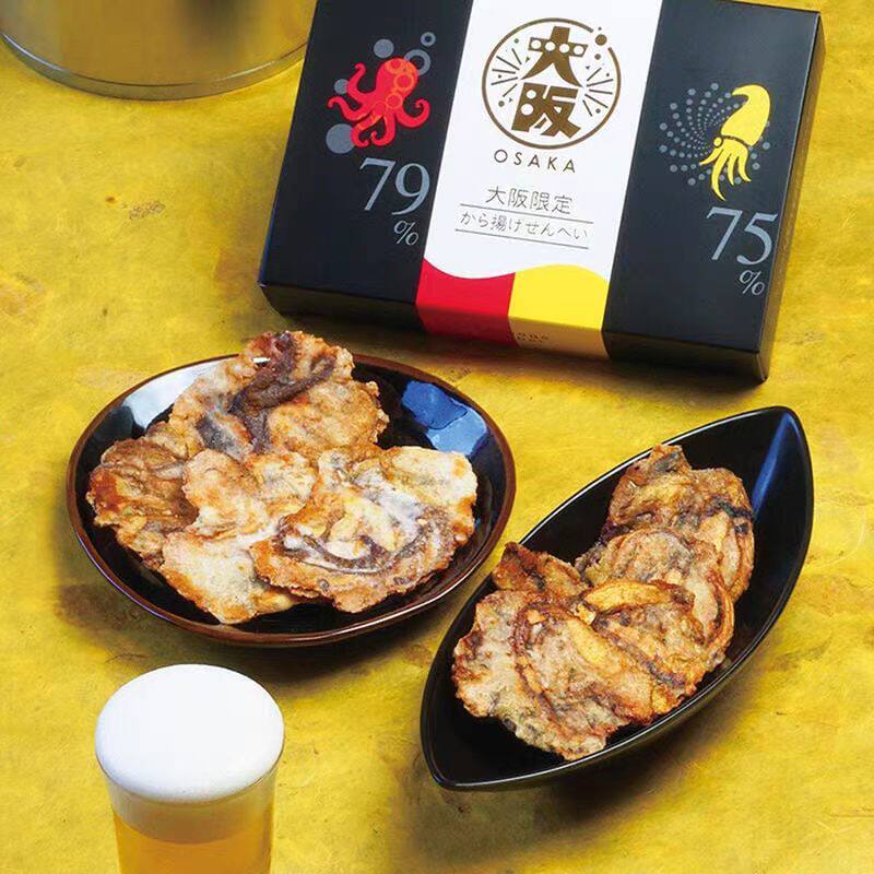 【现货】日本进口东京章鱼烧虾片饼鱿鱼煎饼大阪限定薯片伴手礼盒