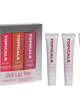 Topicals光泽有色护唇膏套装Slick Salve保湿滋润护唇霜3*15ml