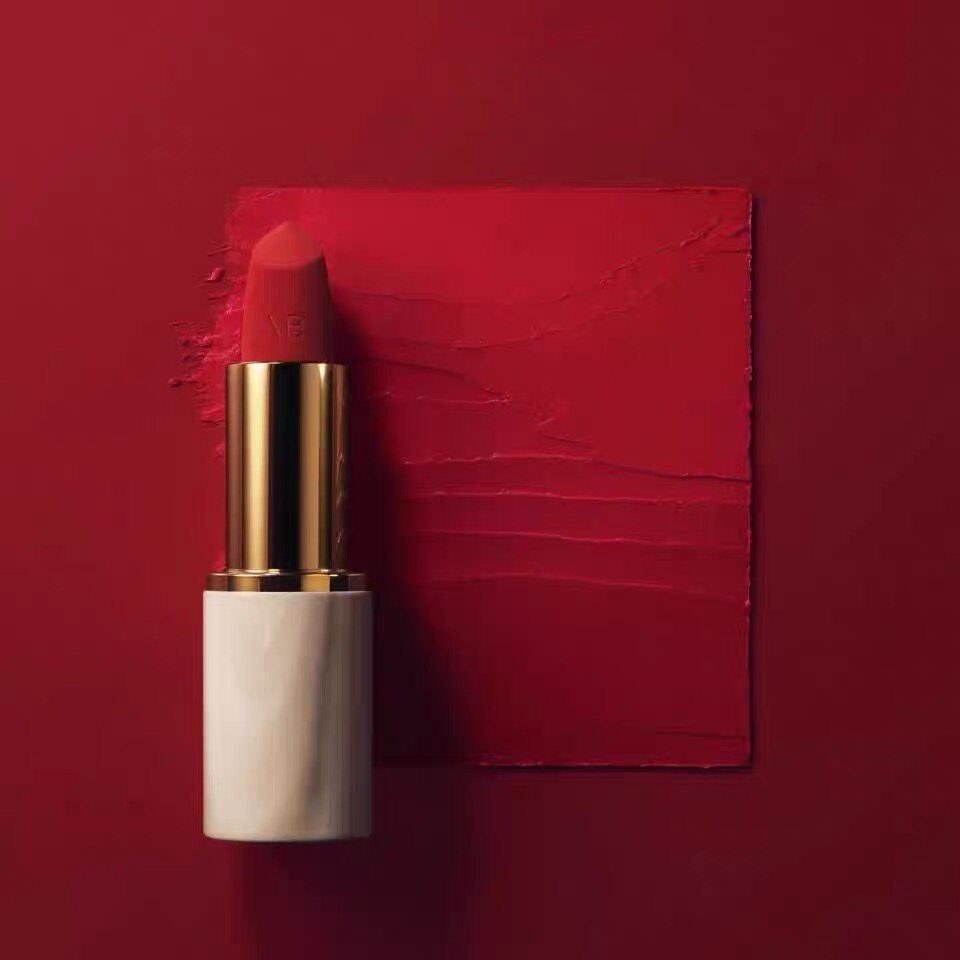 Victoria beckham/VB贝嫂26新品哑光唇膏口红金管雪花石纹外壳