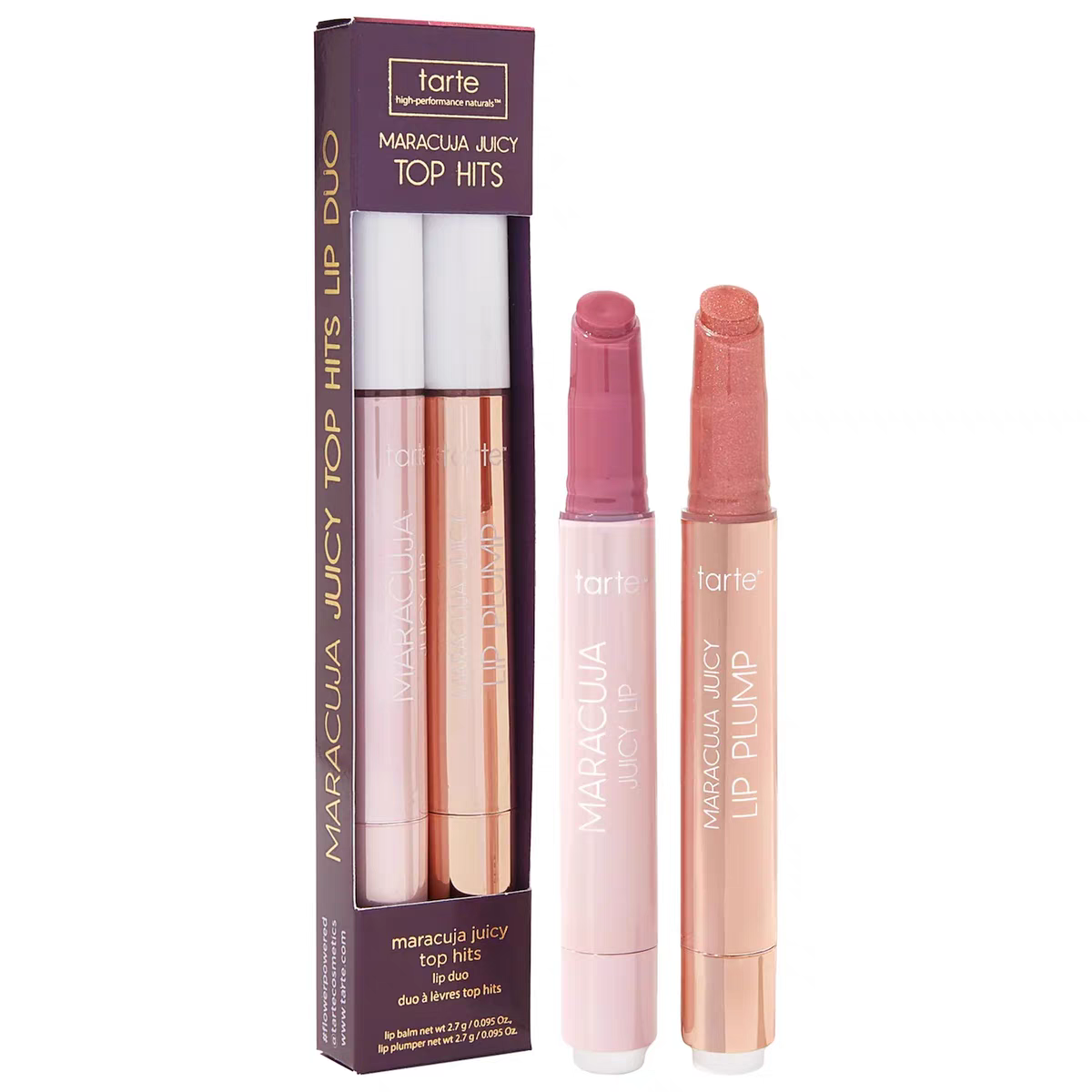 在途Tarte maracuja juicy top hits lip duo 唇彩两支装2.7ml*2
