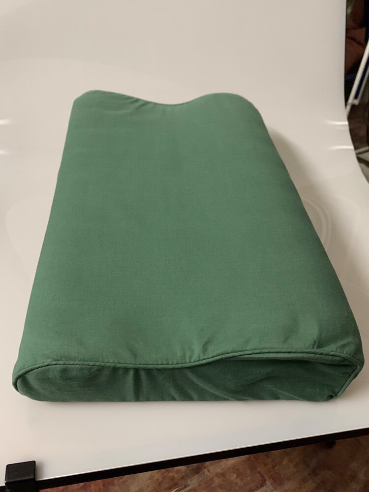 助眠正品弧形波浪型军绿色枕头橄榄色土黄色学生军训宿舍制式枕