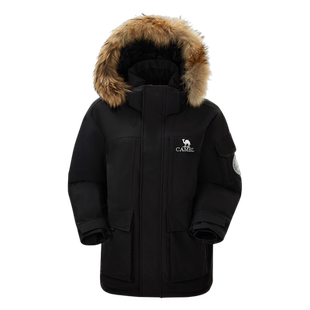 骆驼女装工装羽绒服女中长款035拒水大毛领冬加厚派克羽绒服外套