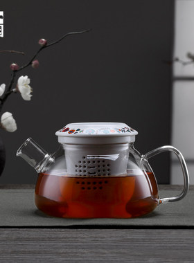 加厚耐热泡茶壶一园玻璃
