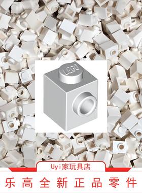 乐高LEGO 零件 白色1x1单侧一侧带凸点基础砖 87087 4558952