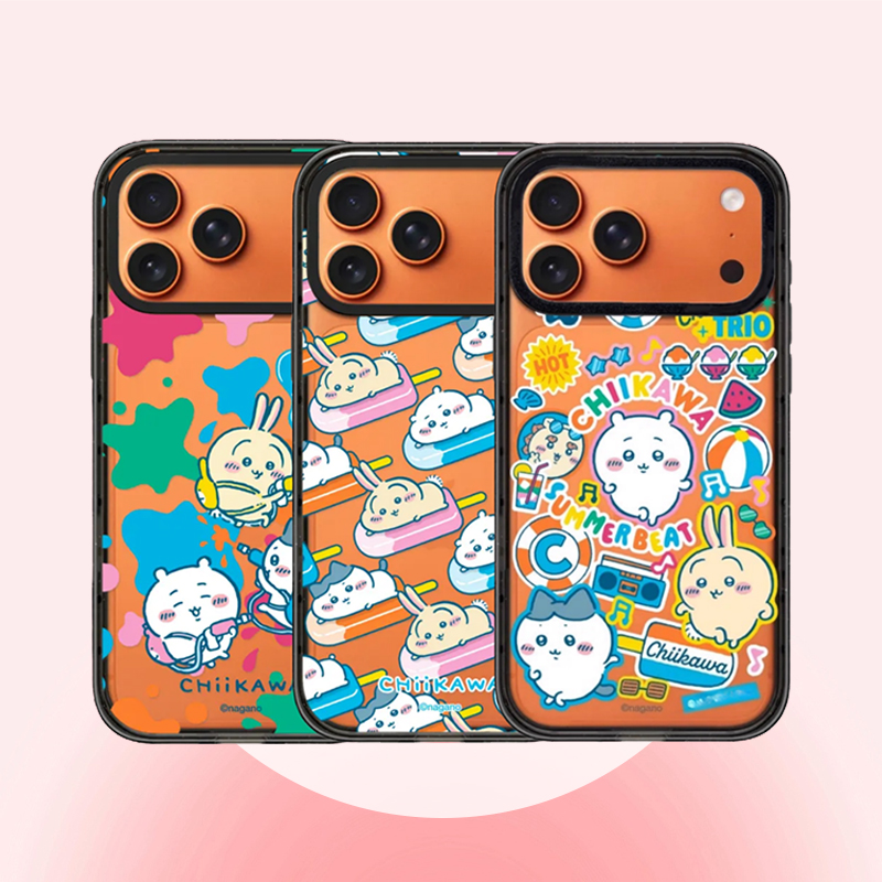 【韩国代购】新款chikawa夏日贴纸适用苹果17/16promax手机壳iphone15plus保护14/13pro透明防摔磁吸Magsafe