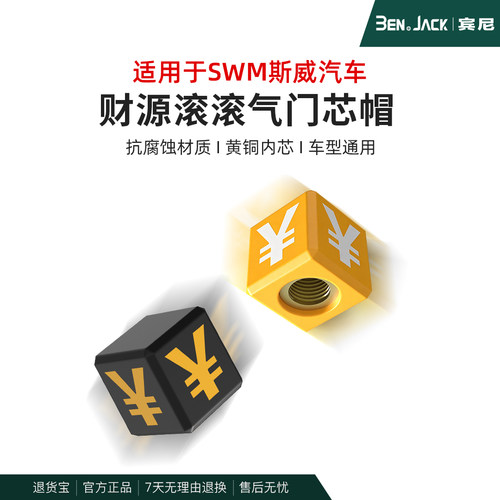 适用于SWM斯威汽车G05/G01FF来财汽车气门芯黄铜气嘴帽气门嘴帽