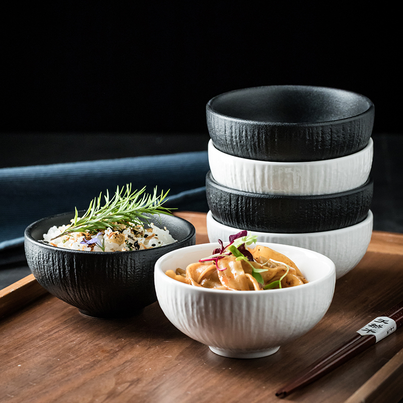 高颜值日式米饭碗家用小碗吃饭碗汤面碗陶瓷碗碟餐具调料碗沙拉碗