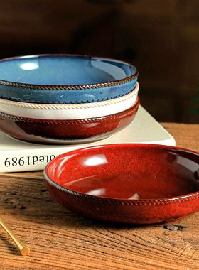 特别好看的高级盘子家用2025新款高颜值餐具漂亮餐盘陶瓷深盘菜盘