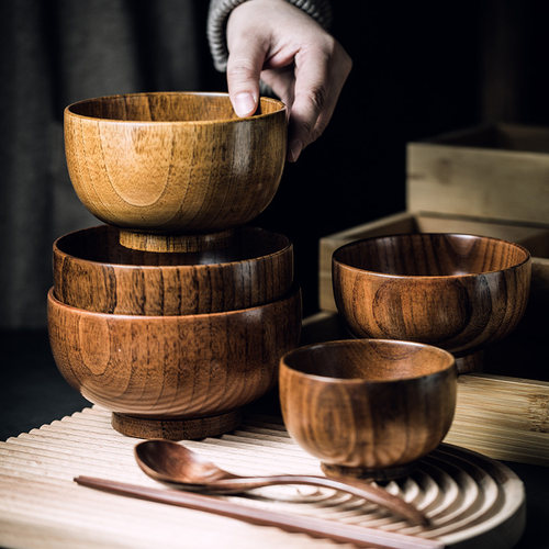 木头碗慕一琳木质日式复古老式