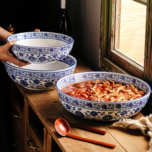 特别好看大汤碗水煮鱼大盆碗深碗青花瓷餐具毛血旺专用碗2025热卖