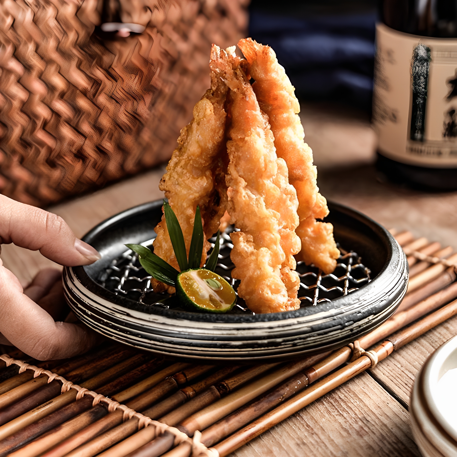 意境冷菜盘前菜碟沥油炸物小吃盘