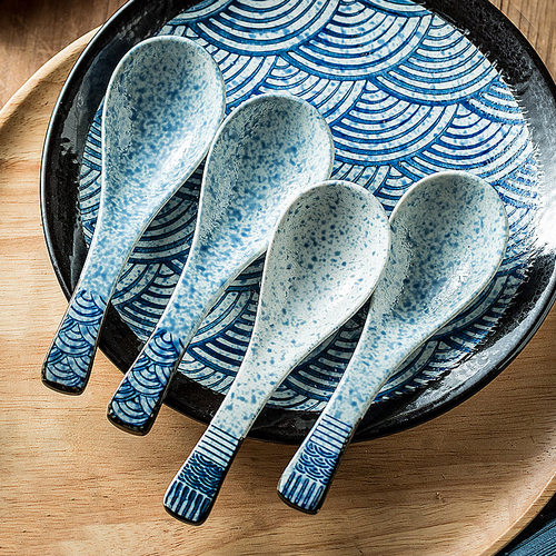 慕一琳海清波勺家用陶瓷勺子